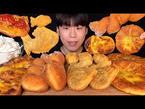 Видео: SUB)Шоу поедания десертов корейской уличной еды | fish shaped bun,egg bread,twisted donuts,hotteok