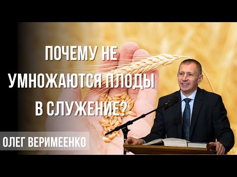 Видео: 09-15-2024 Проповедь «Почему не умножаются плоды в служение?» | Пастор Олег Веримеенко