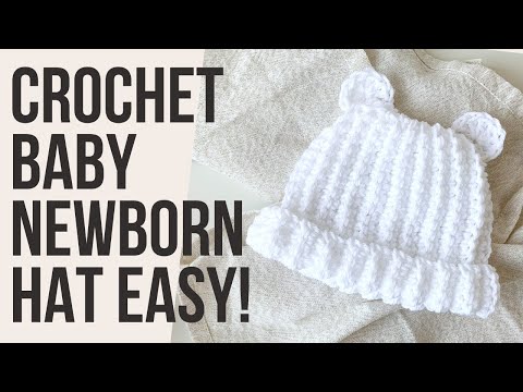 Видео: ЛЕГКАЯ ВЯЗКА КРЮЧКОМ - Детская шапочка с ушками