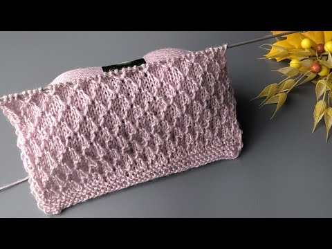 Видео: Красивый узор на основе лицевой глади!Очень долго искала именно его!#knitting#вязаниесверой#вязание