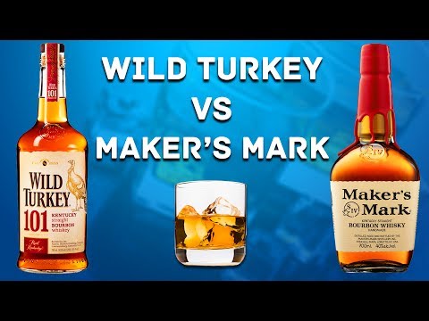 Видео: Wild Turkey 101 vs Makers Mark - Сравнение бурбонов