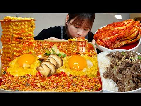 Видео: Sub)Real Mukbang- Острый рамен 🔥 Рис пулькоги 🍛 Кимчи 🌶 Грейпфрутовое пиво 🍹 ASMR
