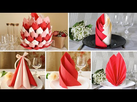 Видео: КАК КРАСИВО И БЫСТРО СЛОЖИТЬ САЛФЕТКИ НА СТОЛ.  Сервировка стола. Подборка видео