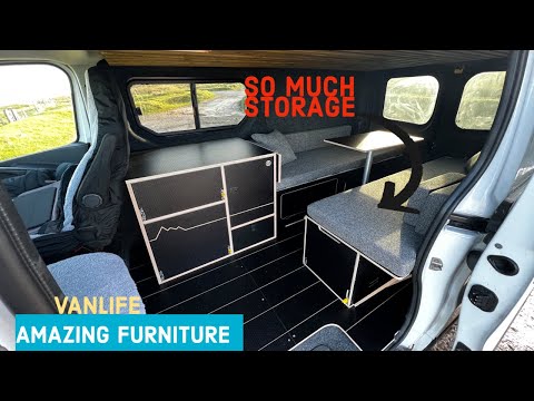 Видео: ПОЛНАЯ ПЕРЕОБОРУДОВАНИЕ В КЕМПЕР - Установка лучшей мебели для кемпера | Максимальное ХРАНЕНИЕ