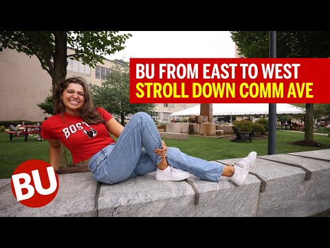 Видео: Кампус Бостонского университета с востока на запад: прогуляйтесь со мной по Комм-авеню
