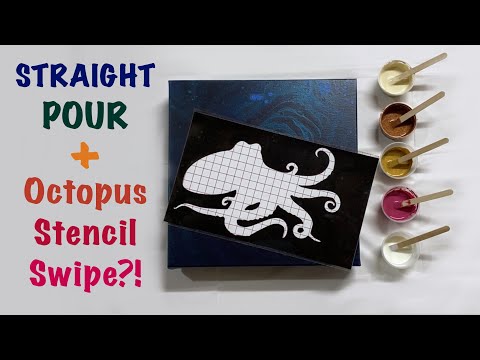 Видео: УДИВИТЕЛЬНЫЙ реалистичный рисунок осьминога с помощью трафарета! 🐙 Глубокая морская жидкость