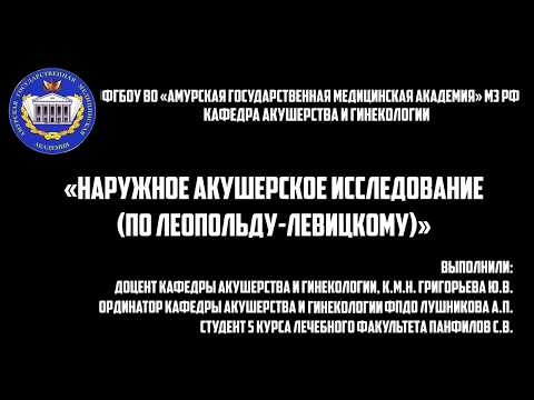 Видео: Наружное акушерское исследование (по Леопольду-Левицкому)