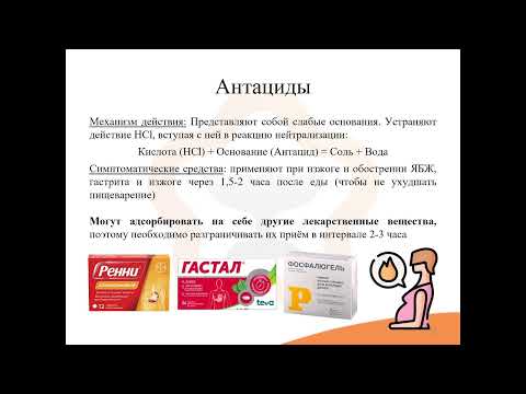 Видео: 30.2. Средства, влияющие на секреторную функцию желудка (лечение гастрита и язвы)
