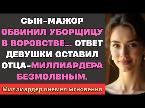 Видео: Сын богатой женщины обвинил уборщицу в воровстве, а ответ девушки лишил его отца-миллиардера дара...