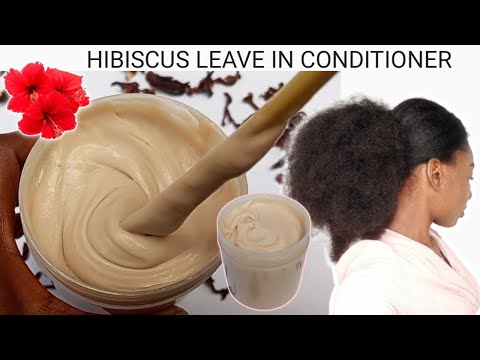 Видео: Домашний увлажняющий несмываемый кондиционер с гибискусом для интенсивного роста волос и увлажнения
