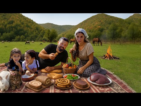 Видео: Молодая пара живет как кочевники в Талышских горах | Женщина готовит 2 блюда из печени