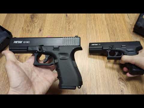 Видео: Стартовый пистолет Retay G17/G19C (Black)
