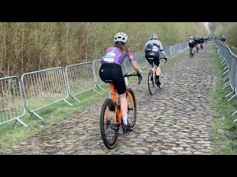 Видео: Езда на Paris Roubaix Sportive и немного женской профессиональной гонки