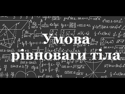 Видео: Умова рівноваги тіла. Урок-лекція у 8 класі ЛФМЛ 3.11.2022 р.
