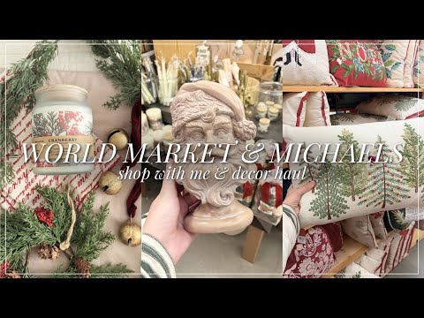 Видео: Рождественский шопинг и доставка декора от World Market и Michaels 🎄 | Рождественский шопинг с де...