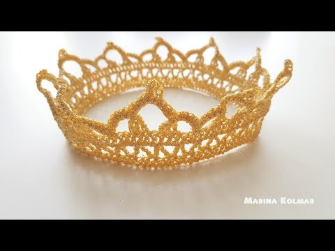 Видео: Корона крючком. МК.