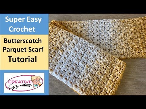 Видео: ОЧЕНЬ ПРОСТОЙ ВЯЗАТЕЛЬНЫЙ КРЮЧКОМ ШАРФ-ПАРКЕТ В СТИЛЕ ИРИСКА #LionBrand