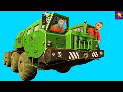 Видео: ЧУТЬ не утопили БЕНЗОВОЗ!!! ИГОРЮША и ПАПА решили переехать РЕКУ Видео для детей