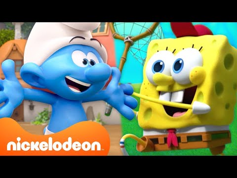 Видео: 60 минут ВЕСЕЛЬЯ НА УЛИЦЕ с Камп Корал и Смурфиками 🌳 | Nicktoons