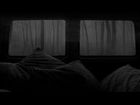 Видео: Сон в машине в сильный дождь и грозу для отдыха и сна | автомобильный кемпинг