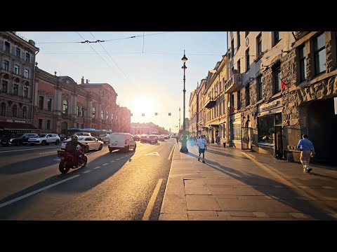 Видео: 【4K Прогулка по Питеру】☀️Жаркое лето 2024・🌿Петроградская и Невский・Walking・Russia・Алексей Михайлов