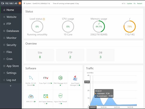 Видео: aaPanel - бесплатная панель управления для VDS / VPS сервером