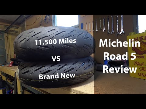 Видео: Michelin Road 5 | Обзор пробега 11 500 миль | Сравнение износа | Всего одна проблема