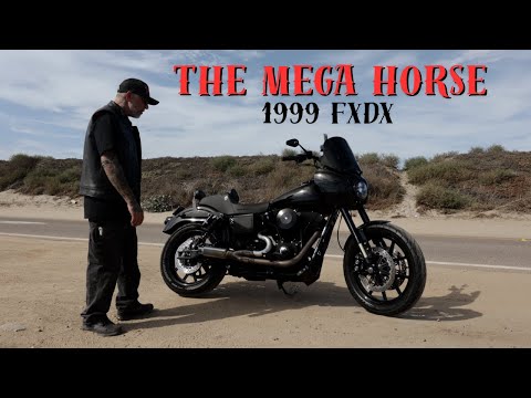 Видео: Dyna FXDX 1999 года выпуска от Чипа // МЕГАЛОРОД — San Diego Customs
