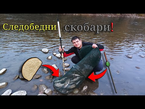 Видео: Трофейни следобедни СКОБАРИ на ТРОХА! Риболов по река Струма на ПЛУВКА с БОЛОНЕЗЕ в 40см  вода!