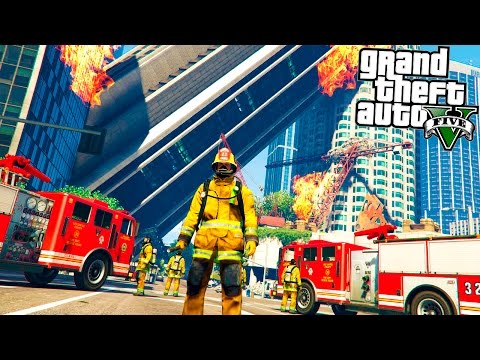 Видео: ГТА 5 МОДЫ РАБОТА ЗА ПОЖАРНОГО В ГТА 5! ТУШИМ КРУПНЫЙ ПОЖАР! - GTA 5 МОДЫ