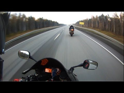 Видео: Прохват CBR600F Sport + CBR954RR Fireblade