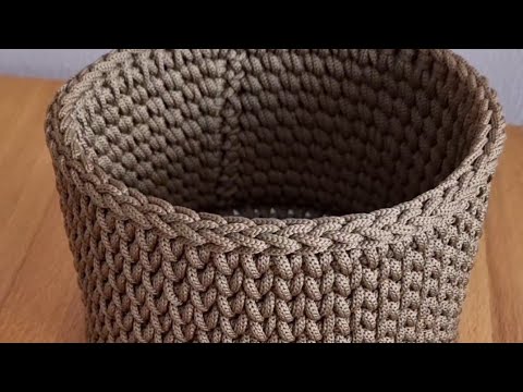 Видео: МК! Корзинка из шнура крючком!#crochet #diy #tutorial #handmade #корзинка 