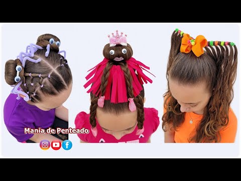 Видео: Веселые прически для сумасшедших волос | День сумасшедших волос | Уроки по прическам для девочек 🥰