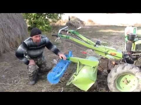 Видео: Мотоблок +фреза. Перебиваем корни ячменя