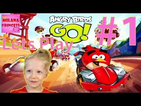 Видео: Игра Angry Birds GO! Lets Play Часть 1 Злые птички против хрюшек, гоняем на машинках