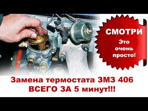 Видео: Замена термостата  ЗА 5 МИНУТ волга газель змз 406, 405, 409
