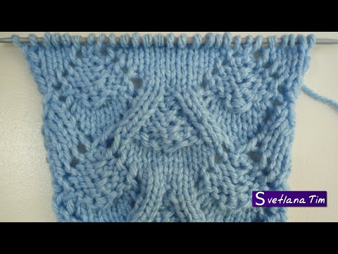 Видео: ВЯЗАНИЕ СПИЦАМИ - Ажурный Узор ФАНТАЗИЙНЫЕ РОМБЫ (схема и описание). Knitting № 147
