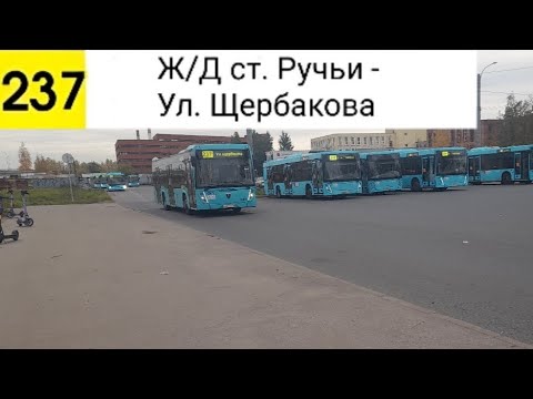 Видео: Автобус 237. Ж/Д ст. Ручьи - Ул. Щербакова