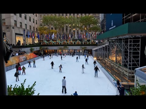 Видео: Осень в Нью-Йорке/ Рождественская атмосфера Нью-Йорка/ Елка в Рокфеллер центре