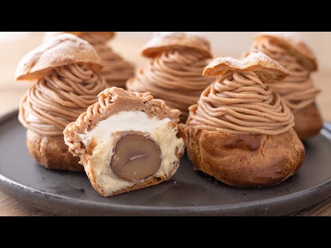 Видео: Слойки с кремом Mont Blanc ： Chou à la crème ｜ HidaMari Cooking