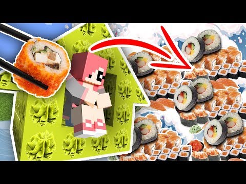 Видео: ЦУНАМИ ИЗ СУШИ ПРОТИВ ДОМА ИЗ ВАСАБИ В МАЙНКРАФТ