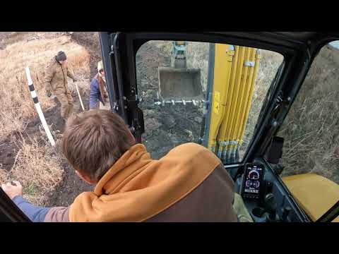 Видео: Простейшая работа на мини экскаваторе. XCMG XE55U