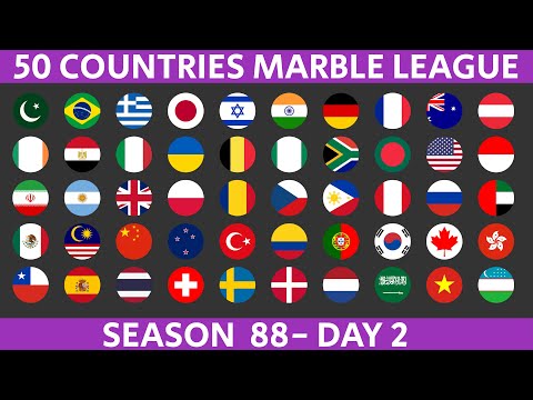 Видео: 50-страновая лига Marble Race, сезон 88, день 2/10, Marble Race в Альгоду