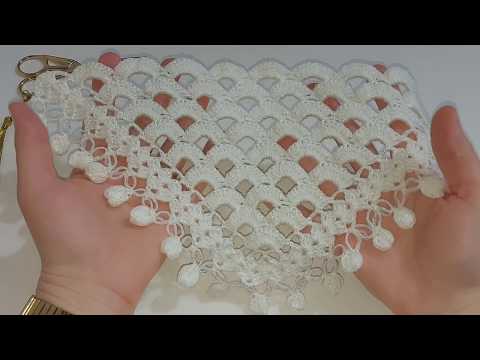 Видео: Как Сделать Новую Модель Шали Вязания - Модель Платка Треугольника - Легкие Модели Шали