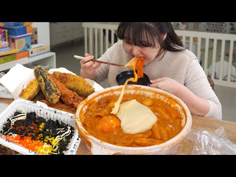 Видео: Токпокки со сливочным карри, новое меню, очень популярное в Корее😋Мукбанг