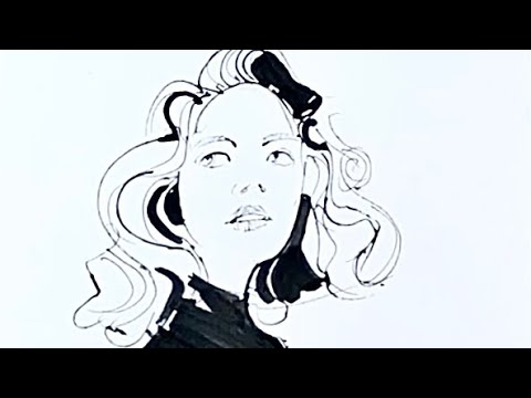 Видео: СкетчПортрет линией и пятном. Курс СкетчДизайн Человека
