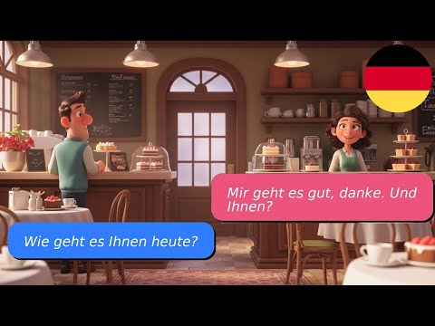 Видео: 10 простых диалогов на немецком (A1_A2) В кафе