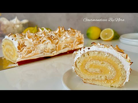 Видео: Рулет из лимонного пирога с безе! Рождественский десерт! Лимонное бревно!