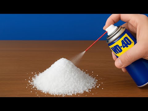 Видео: Почему я этого не знал! Побрызгайте WD-40 на соль, и результат вас удивит! | Советы изобретателя