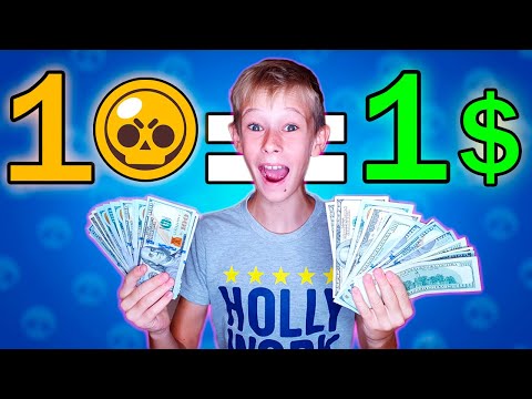Видео: Плачу Брату 1 Доллар За 1 Монету в Бравл Старс - Челлендж !